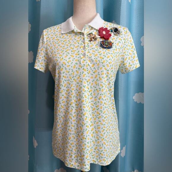 Lands' End cutesie lemon top polo- S - Picture 2 of 7
